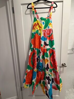 Girls' Colorful Floral Tiered Sundress - Multicolor